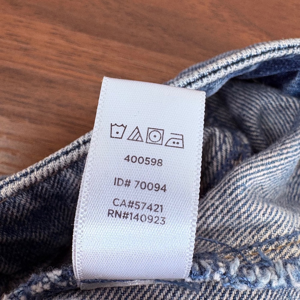 Made and Loved LOFT Button Front Denim Jean Mini Skirt Size 8 Blue Cotton A Line - Picture 6 of 10